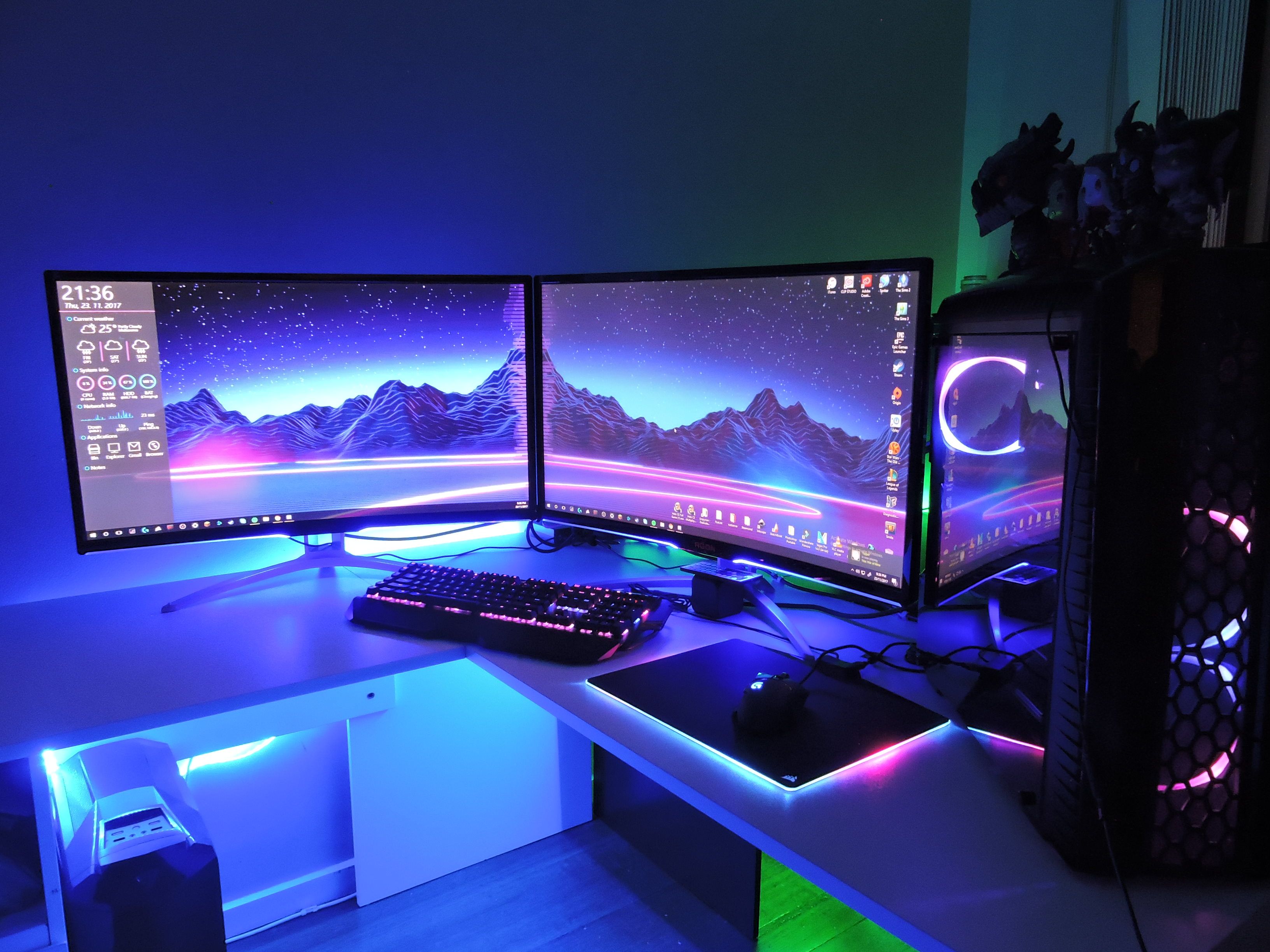 An engineer in a hardware lab tuning gaming consoles and benchmarking rigs